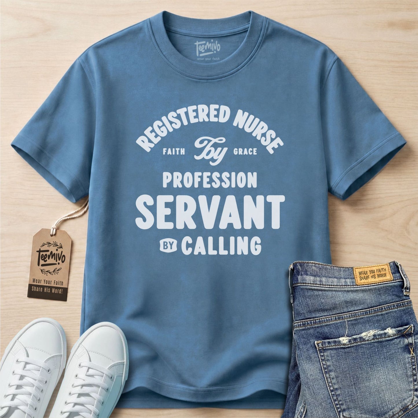 RN by profession servant by calling | Faith in Work | Nurse T-shirt