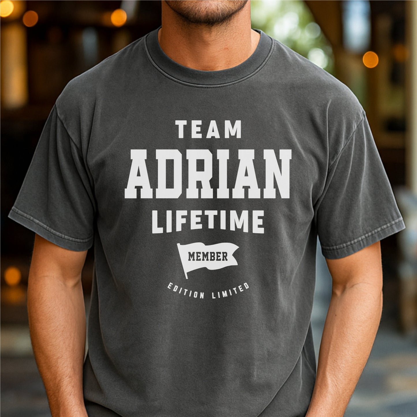 Team Adrian Lifetime Member Customizable Unisex garment-dyed heavyweight t-shirt