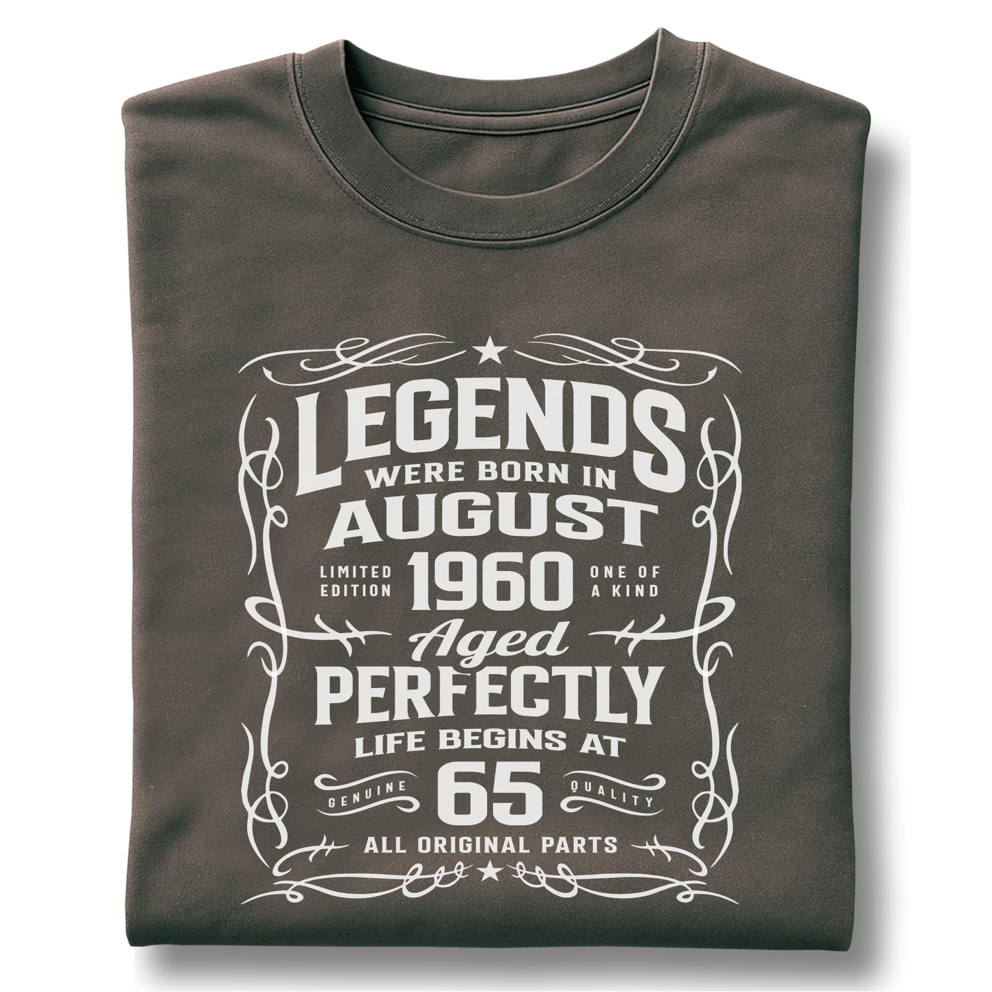 Legends Born in August 1960 Age 65 - Customizable Unisex garment-dyed heavyweight t-shirt
