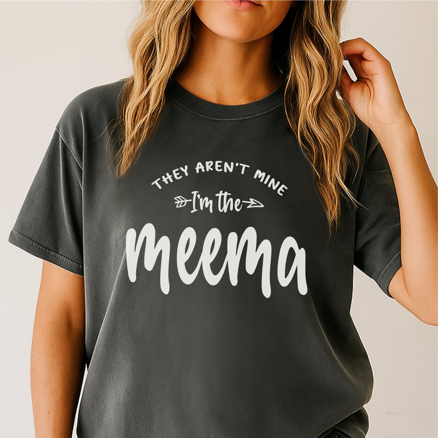 They Aren't Mine I'm The Meema customizable Unisex garment-dyed heavyweight t-shirt