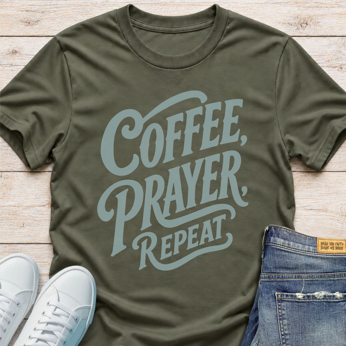 Coffee, Prayer, Repeat T-Shirt