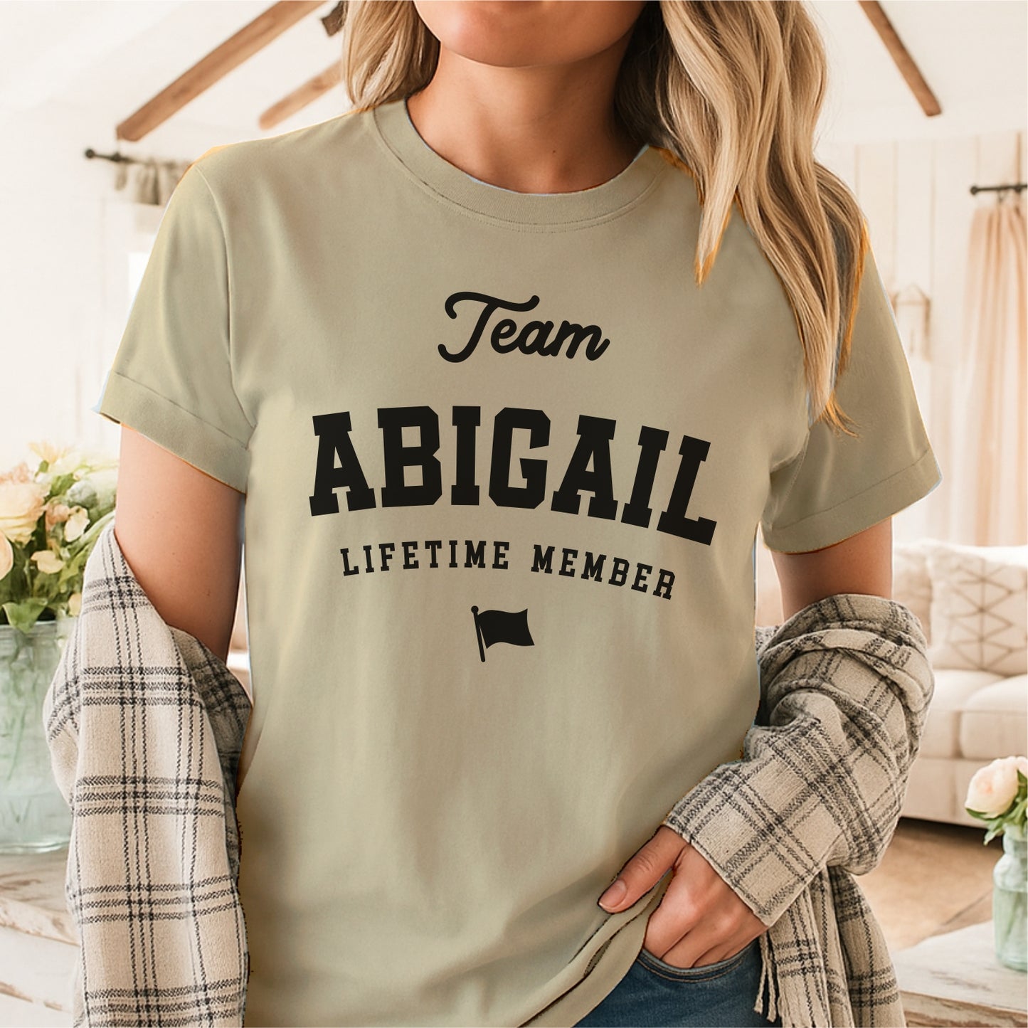 Team Abigail Lifetime Member Customizable Unisex garment-dyed heavyweight t-shirt