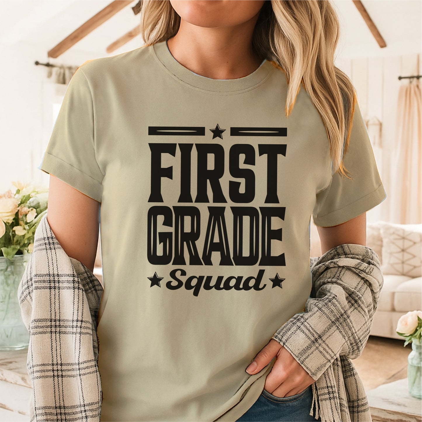 First Grade Squad - Customizable Unisex garment-dyed heavyweight t-shirt