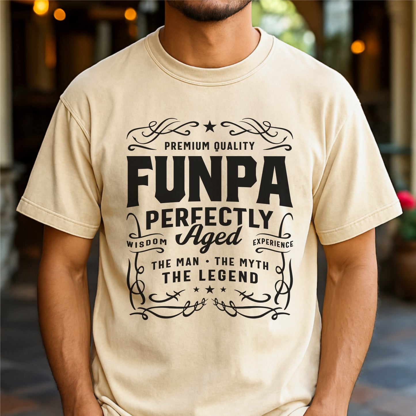 Funpa: The Man, The Myth, The Legend – Customizable Unisex garment-dyed heavyweight t-shirt