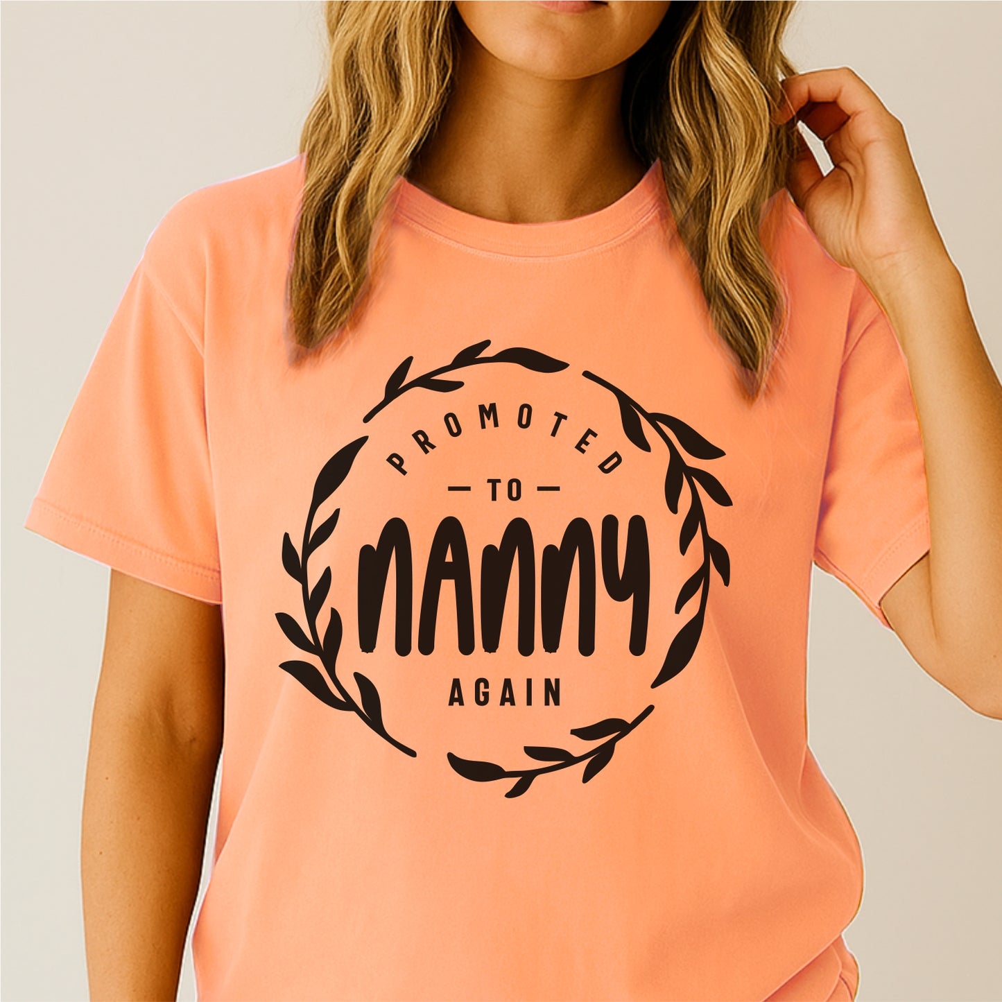 Promoted to Nanny Again customizable Unisex garment-dyed heavyweight t-shirt