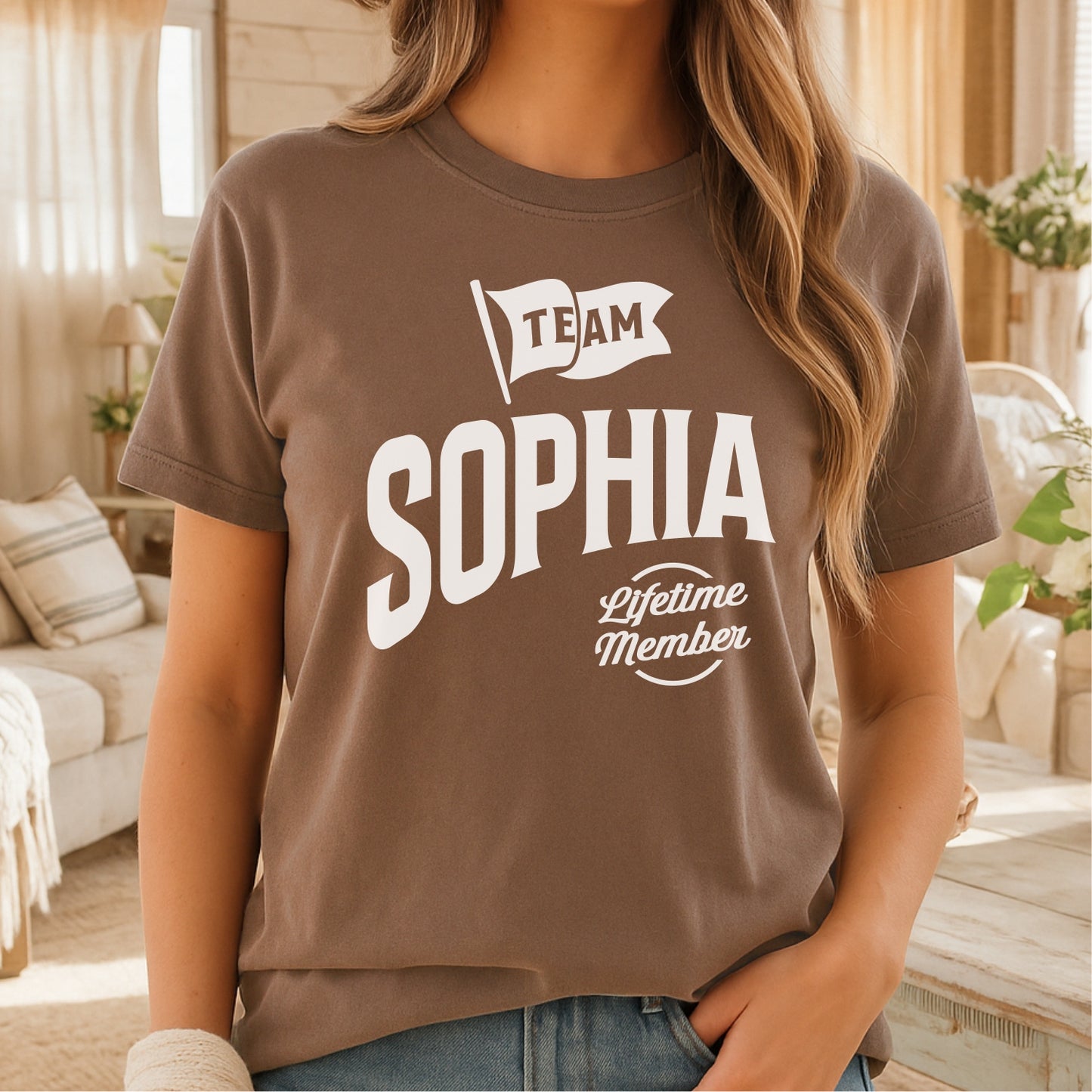 Team Sophia Lifetime Member Customizable Unisex garment-dyed heavyweight t-shirt