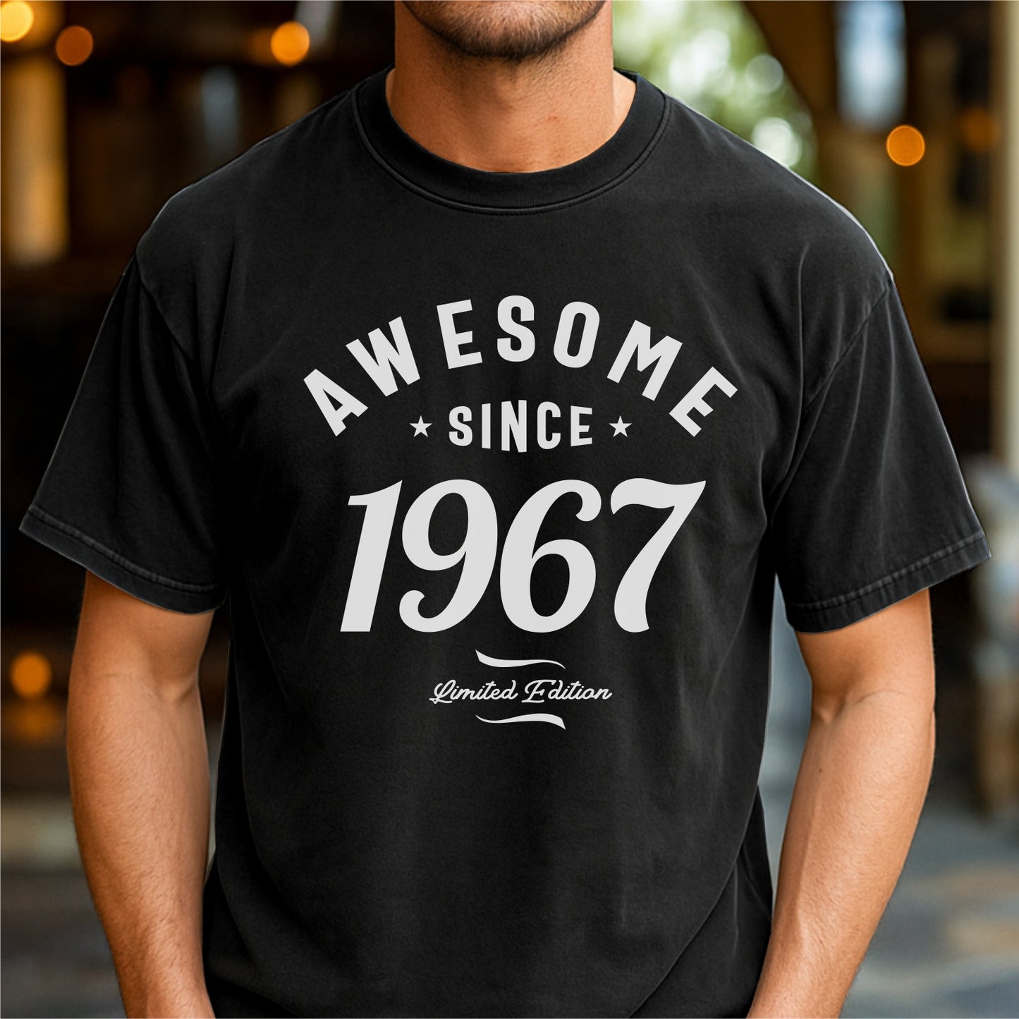Awesome Since 1967 Limited Edition - Customizable Unisex garment-dyed heavyweight t-shirt