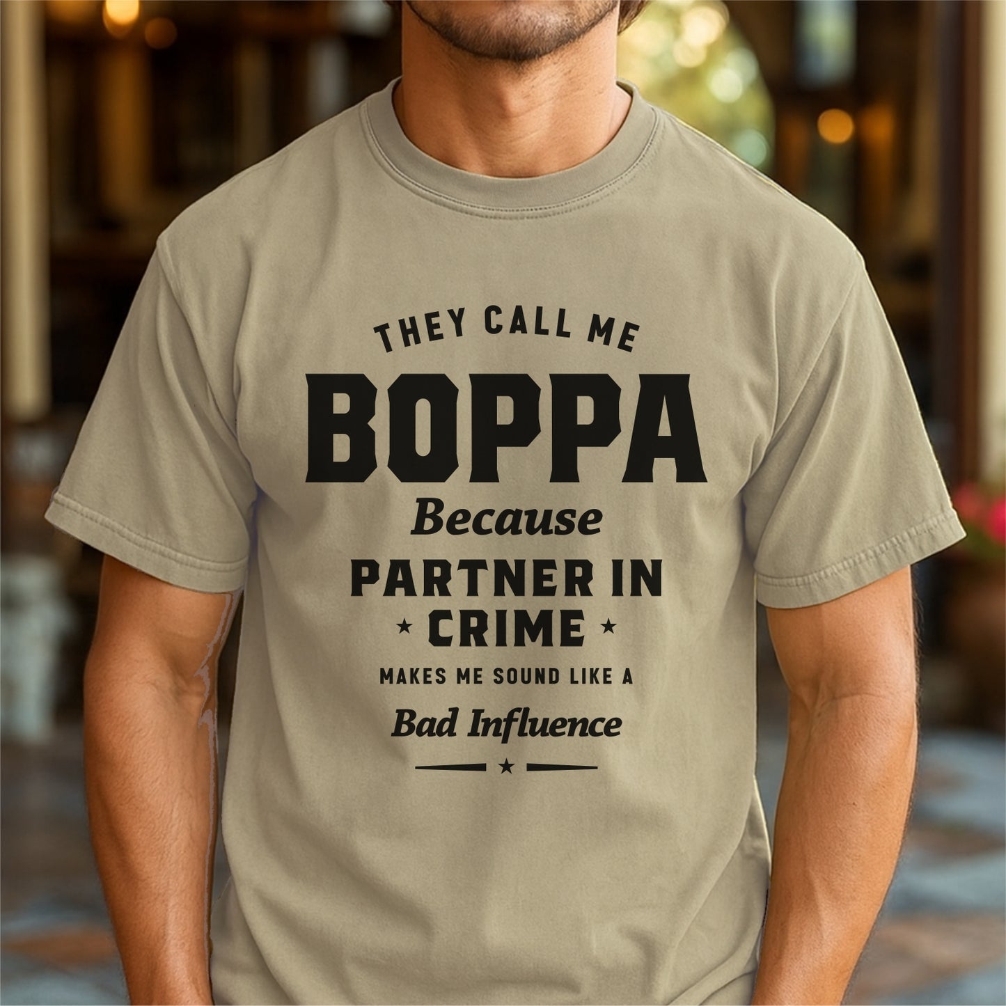 They Call Me Boppa – Customizable Unisex garment-dyed heavyweight t-shirt
