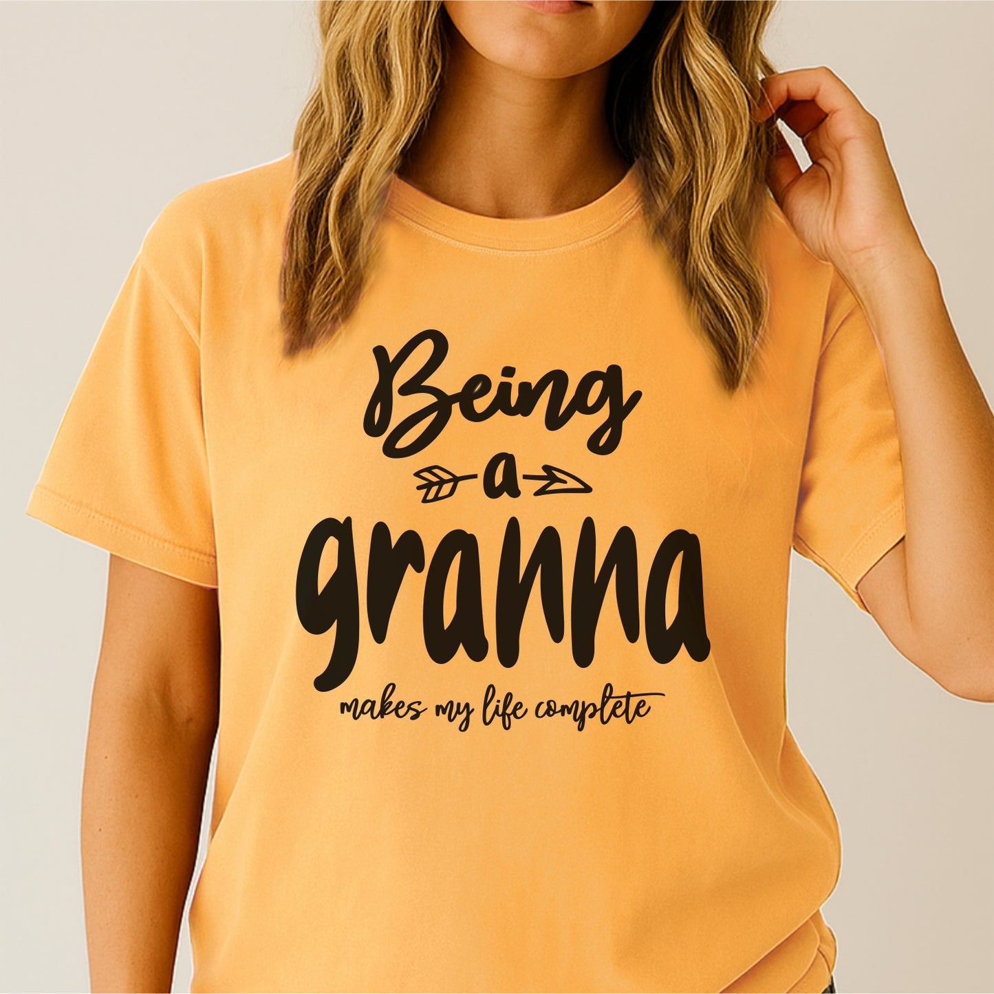 Being a Granna - Make my life complete customizable Unisex garment-dyed heavyweight t-shirt