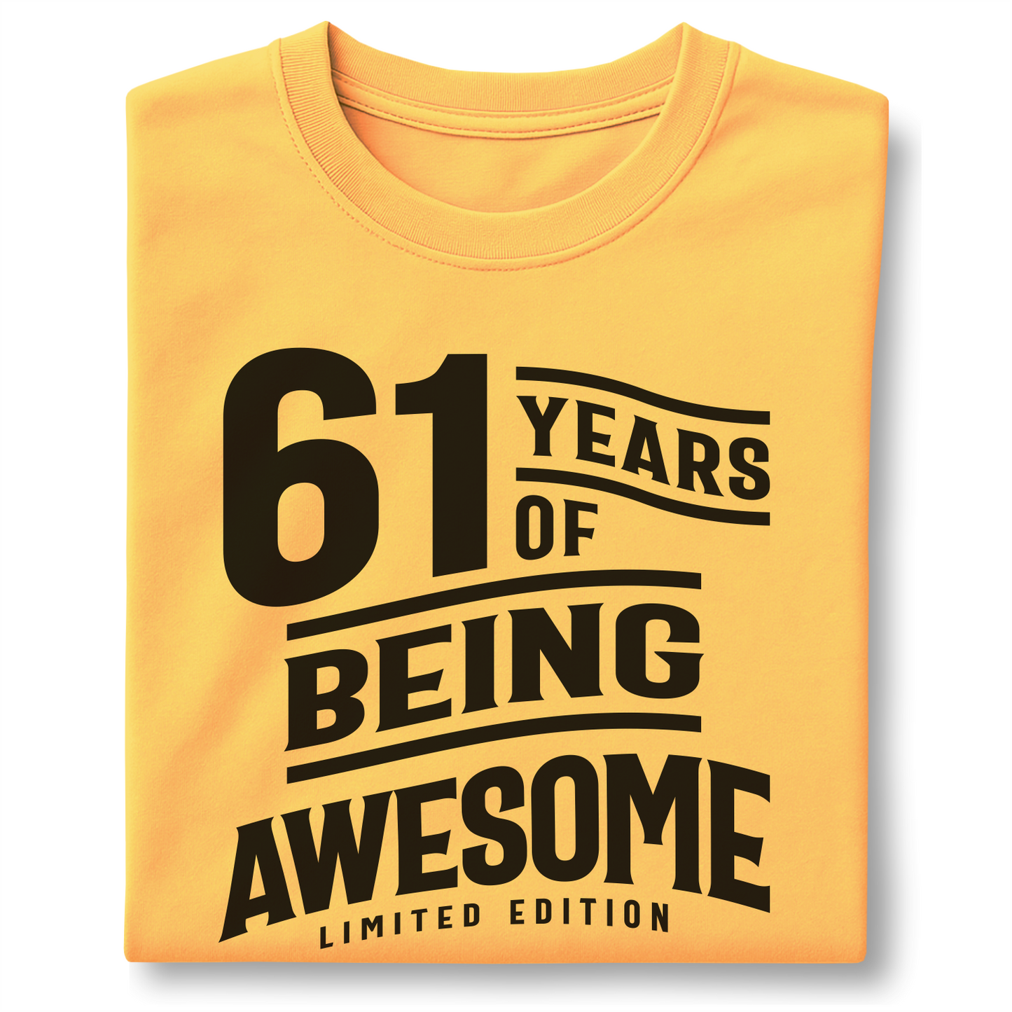 61 Years Of Being Awesome - Customizable unisex garment-dyed heavyweight t-shirt