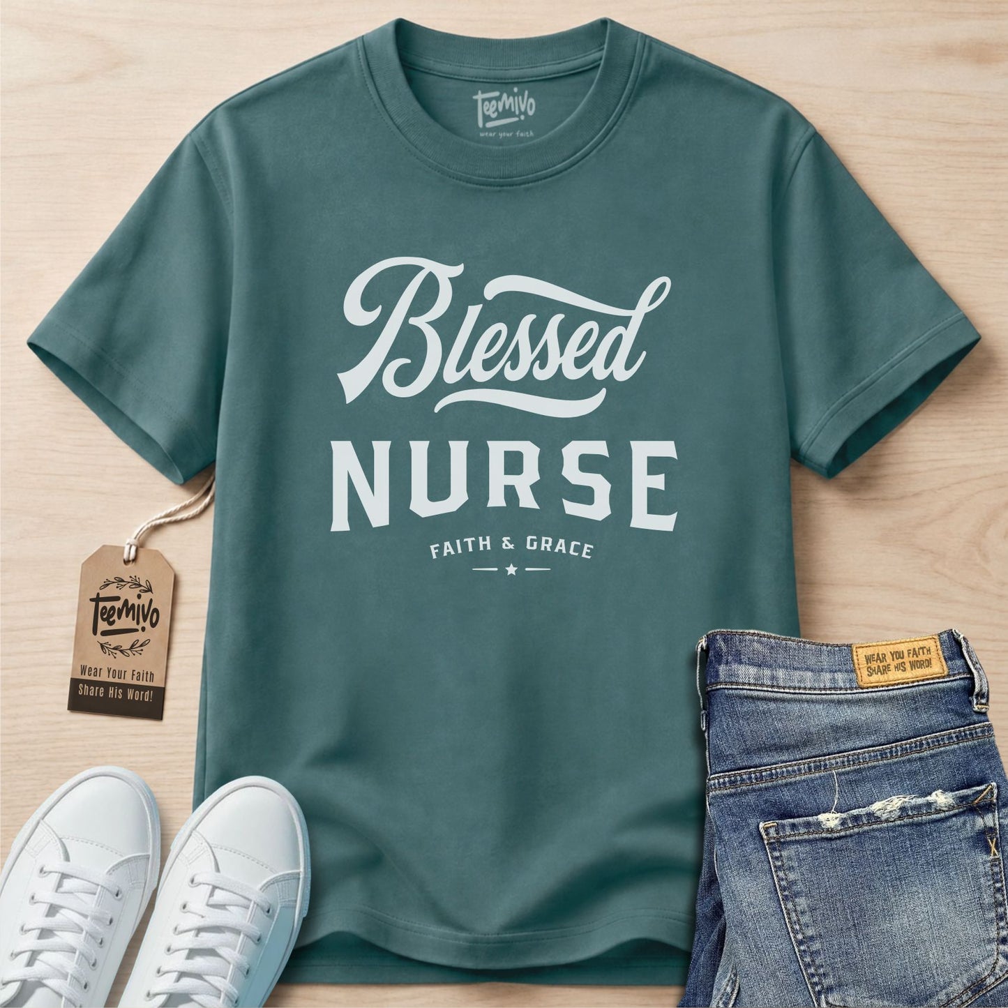Blessed Nurse | Faith in Work | Nurse T-shirt