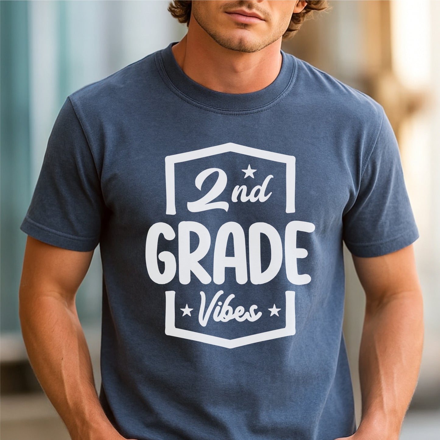 2nd Grade Vibes - Customizable Unisex garment-dyed heavyweight t-shirt