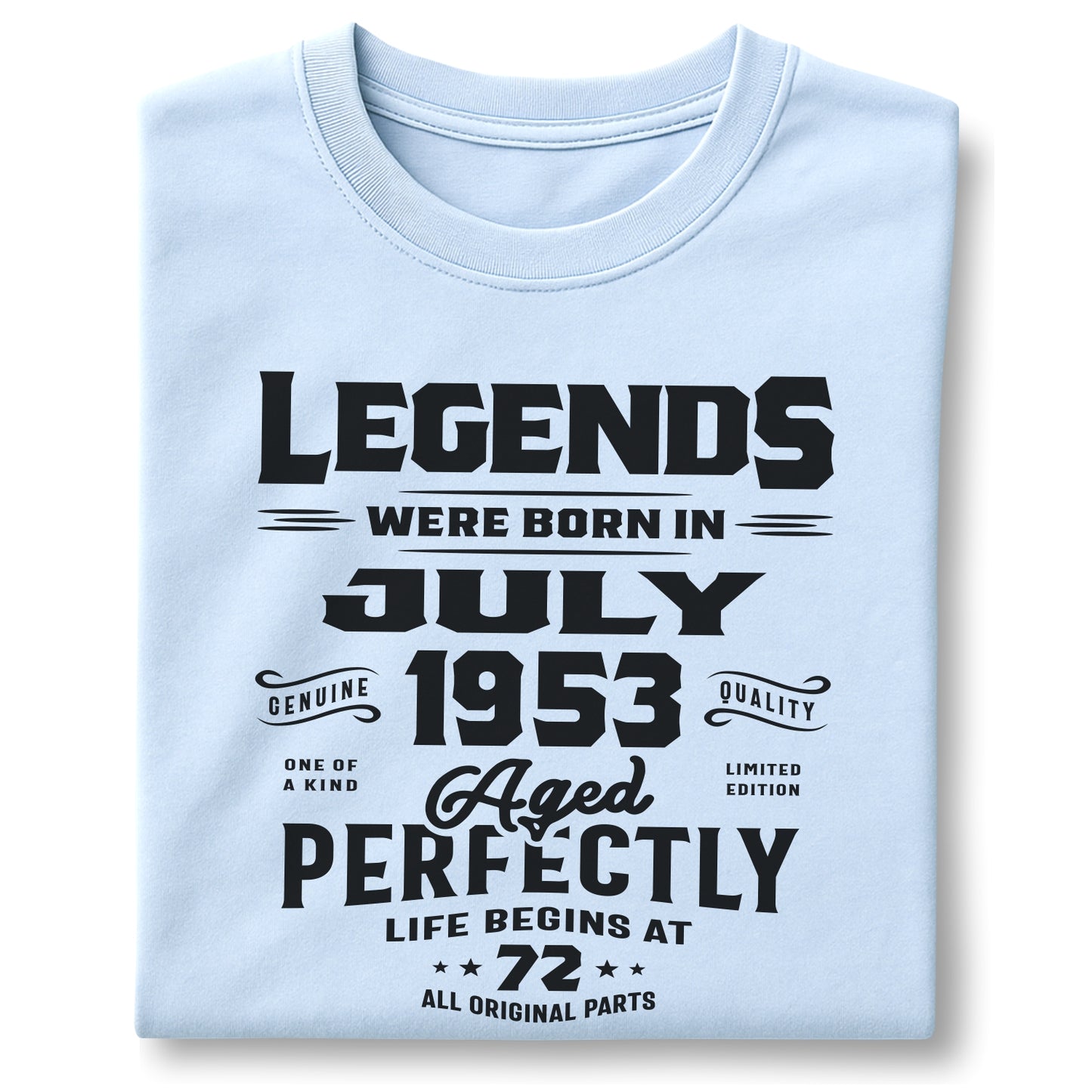 Legends Born in July 1953 Age 72 - Customizable Unisex garment-dyed heavyweight t-shirt