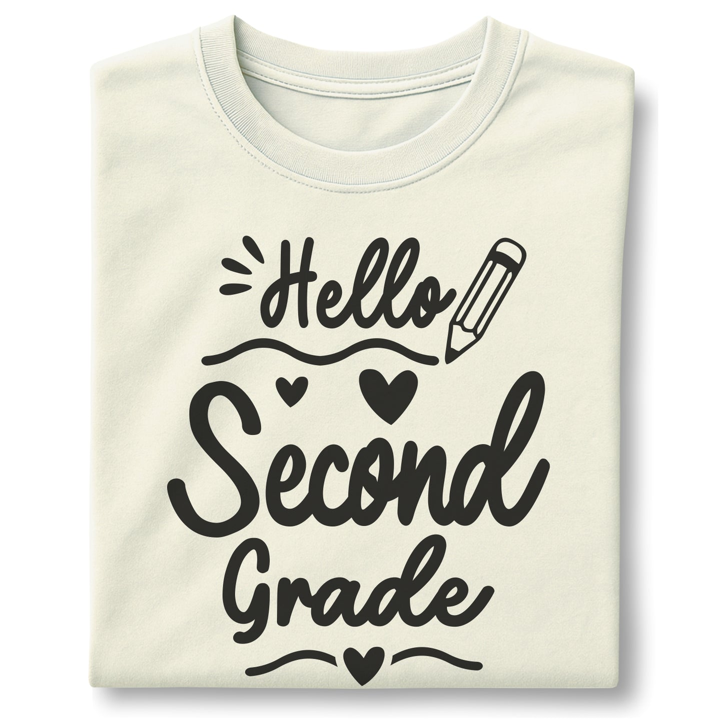 Hello Second Grade - Customizable Unisex garment-dyed heavyweight t-shirt
