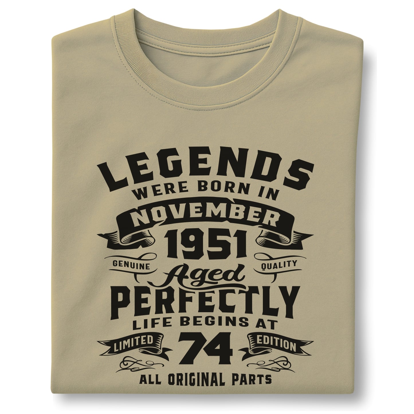 Legends Born in November 1951 Age 74 - Customizable Unisex garment-dyed heavyweight t-shirt