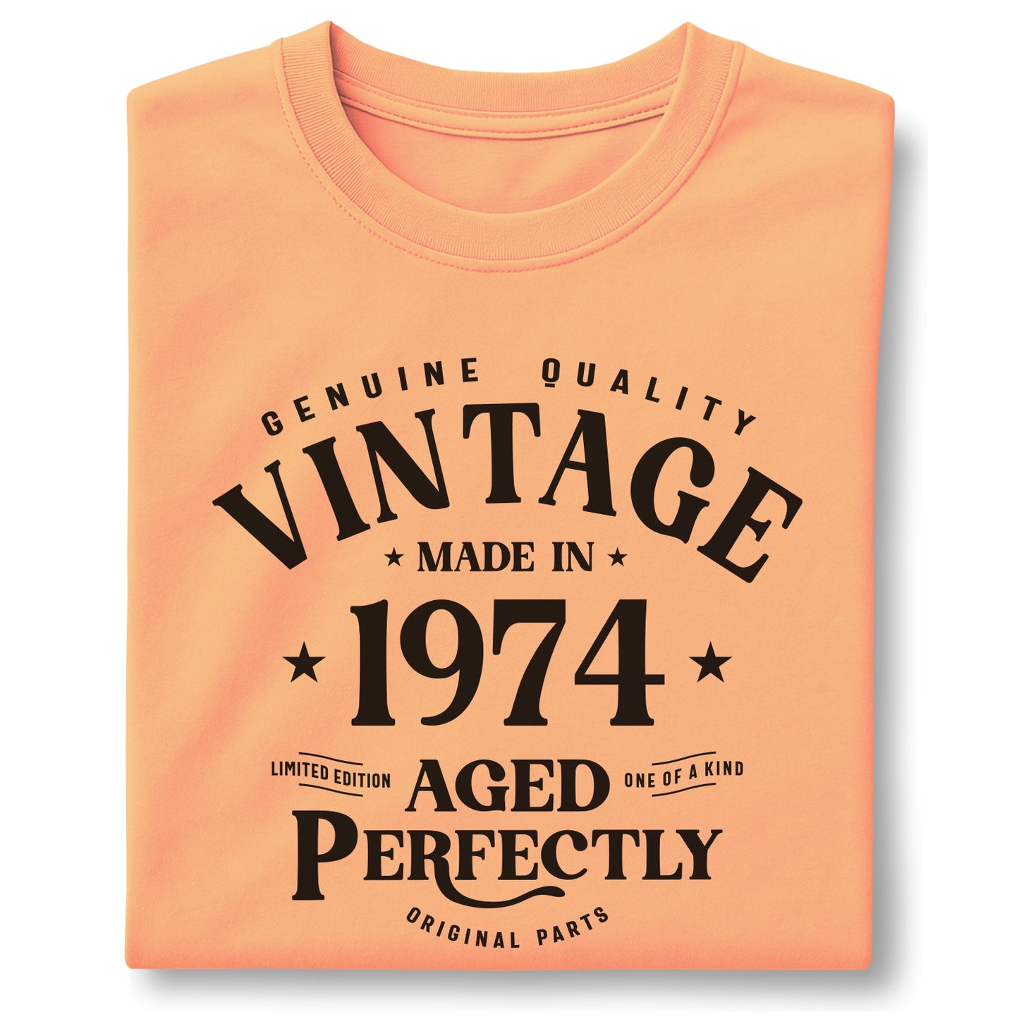 Vintage Made in 1974 Aged Perfectly - Customizable Unisex garment-dyed heavyweight t-shirt