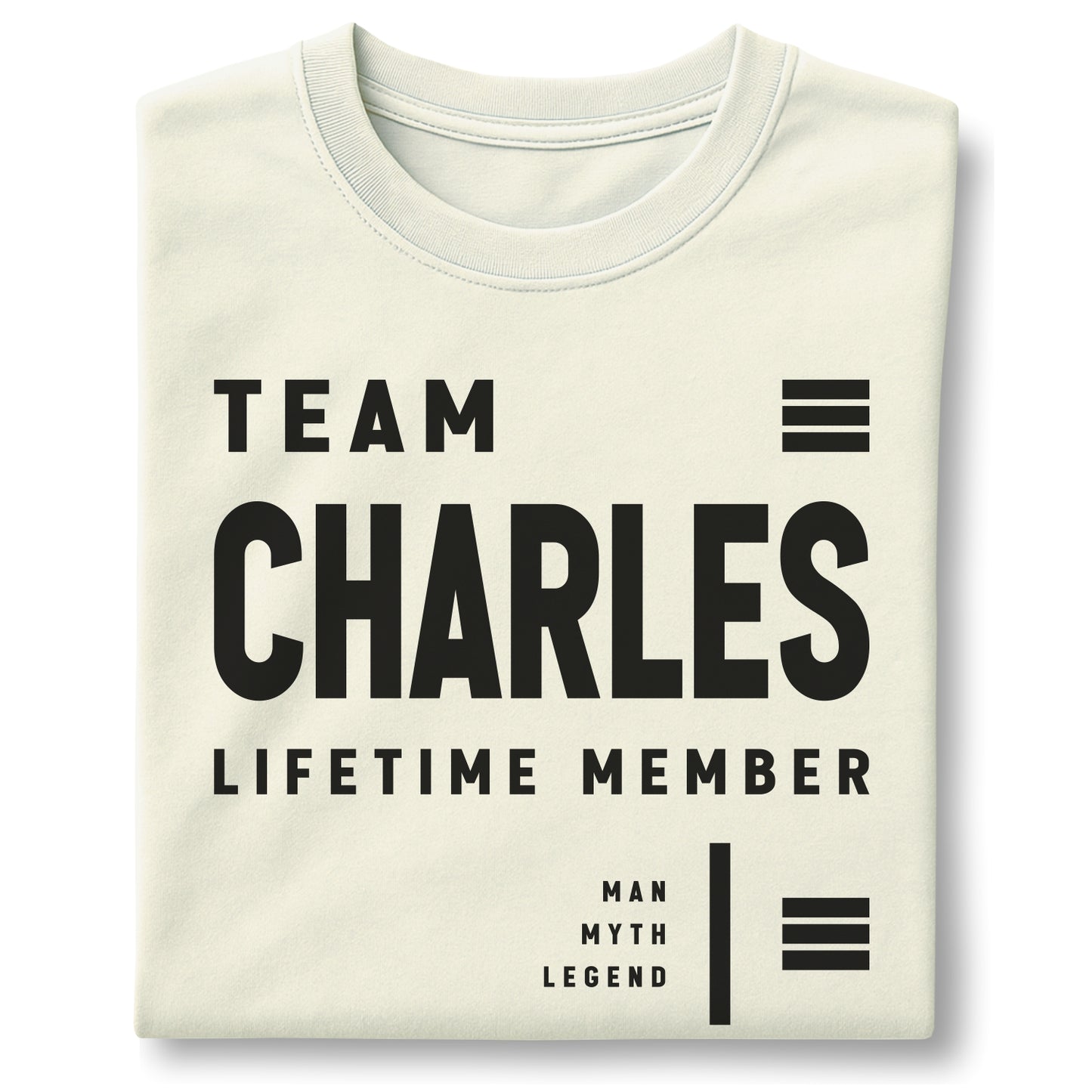 Team Charles Lifetime Member Customizable Unisex garment-dyed heavyweight t-shirt