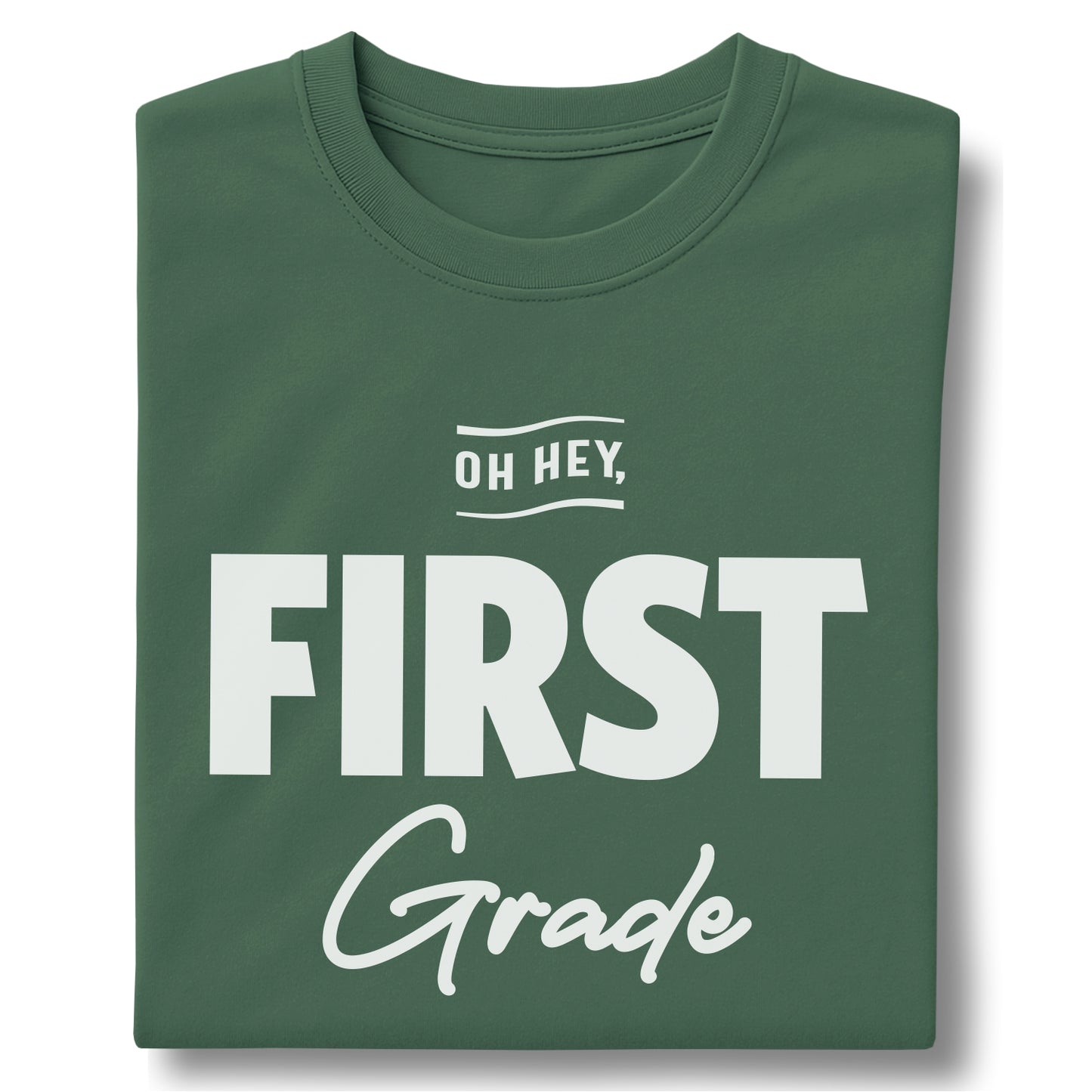 Oh Hey, First Grade - Customizable Unisex garment-dyed heavyweight t-shirt