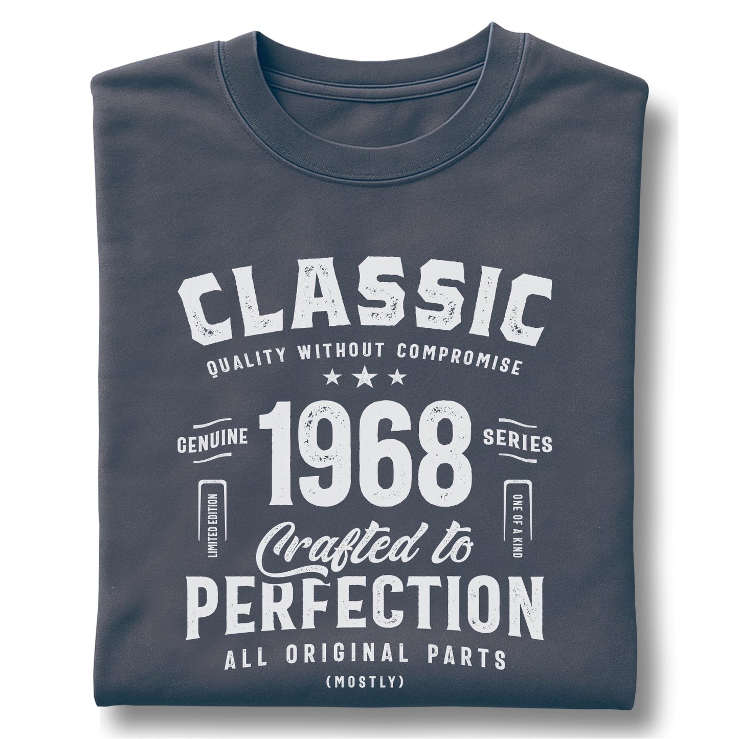 Classic 1968 Crafted to Perfection - Customizable Unisex garment-dyed heavyweight t-shirt
