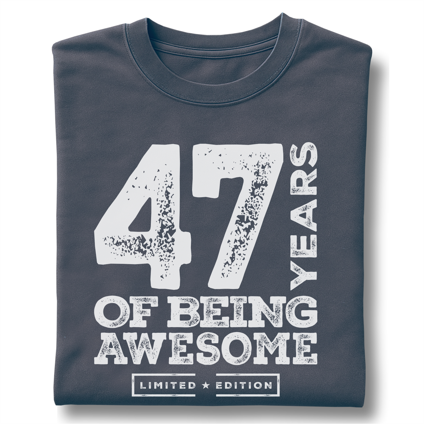 47 Years Of Being Awesome - Customizable unisex garment-dyed heavyweight t-shirt