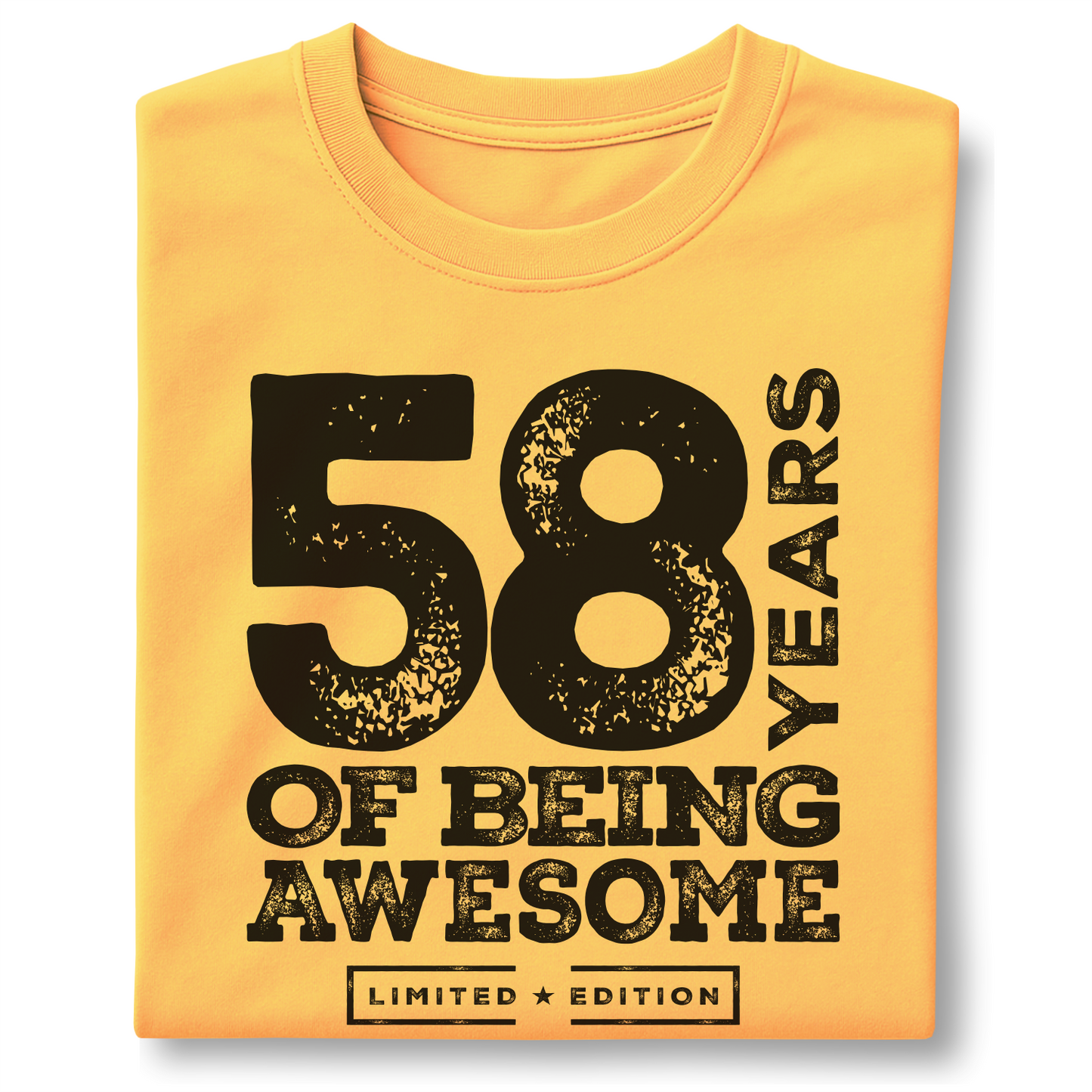 58 Years Of Being Awesome - Customizable unisex garment-dyed heavyweight t-shirt