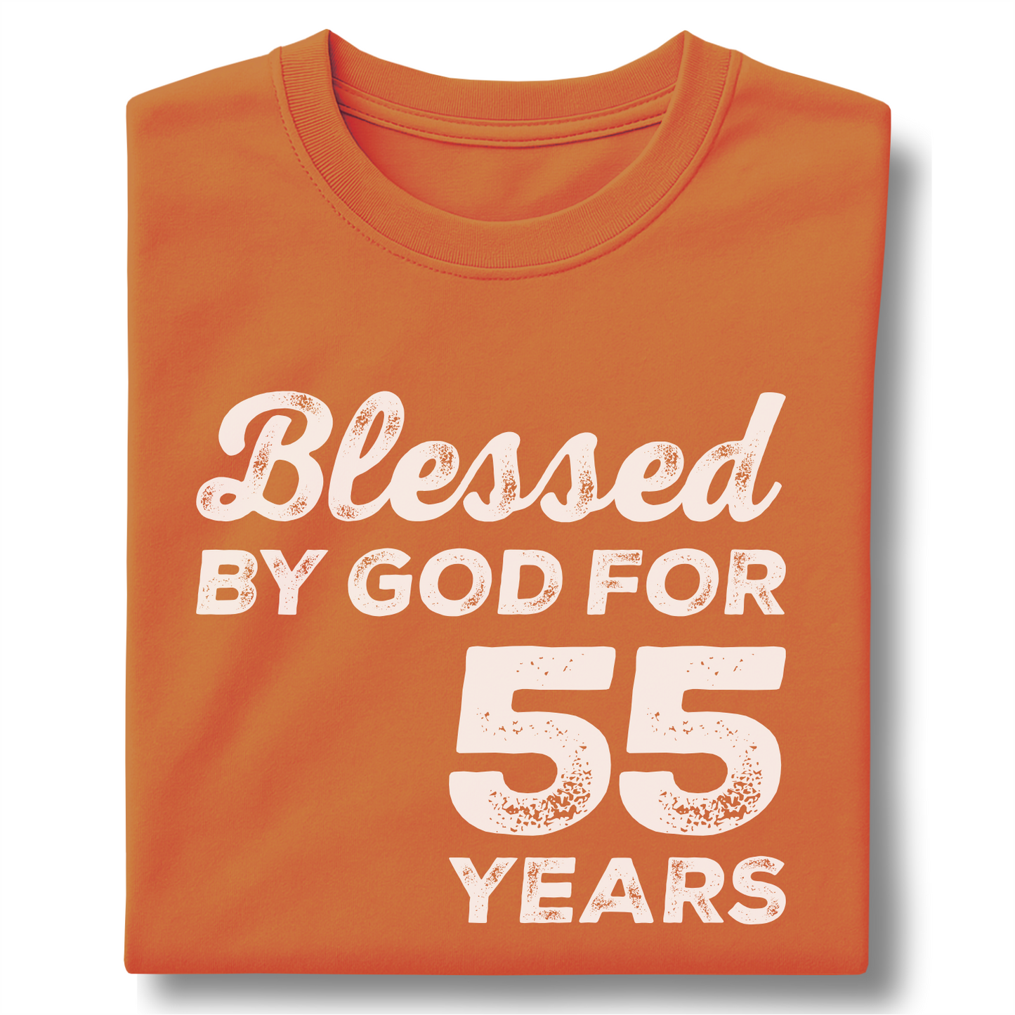 Blessed By God For 55 Years - Customizable unisex garment-dyed heavyweight t-shirt