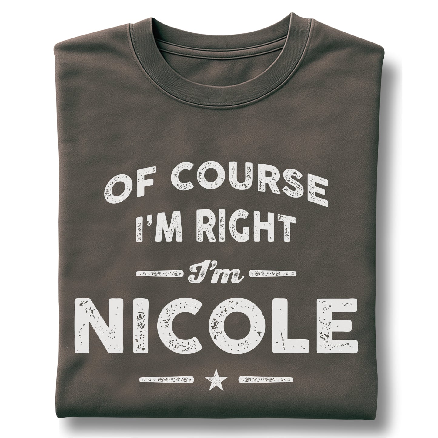 Of Course I'm Right I'm Nicole Customizable Unisex garment-dyed heavyweight t-shirt