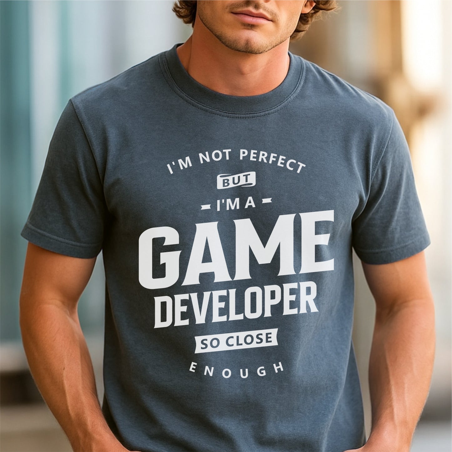Game Developer Funny Imperfect But Awesome - Customizable unisex garment-dyed heavyweight t-shirt