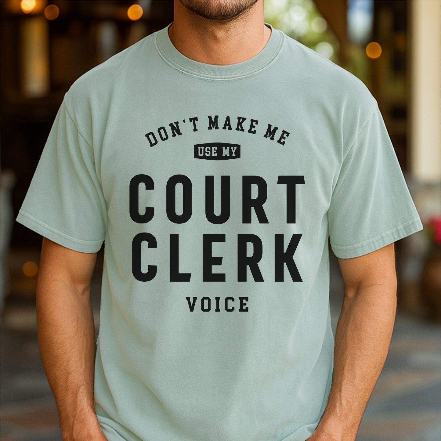 Court Clerk Funny Voice Quote - Customizable unisex garment-dyed heavyweight t-shirt