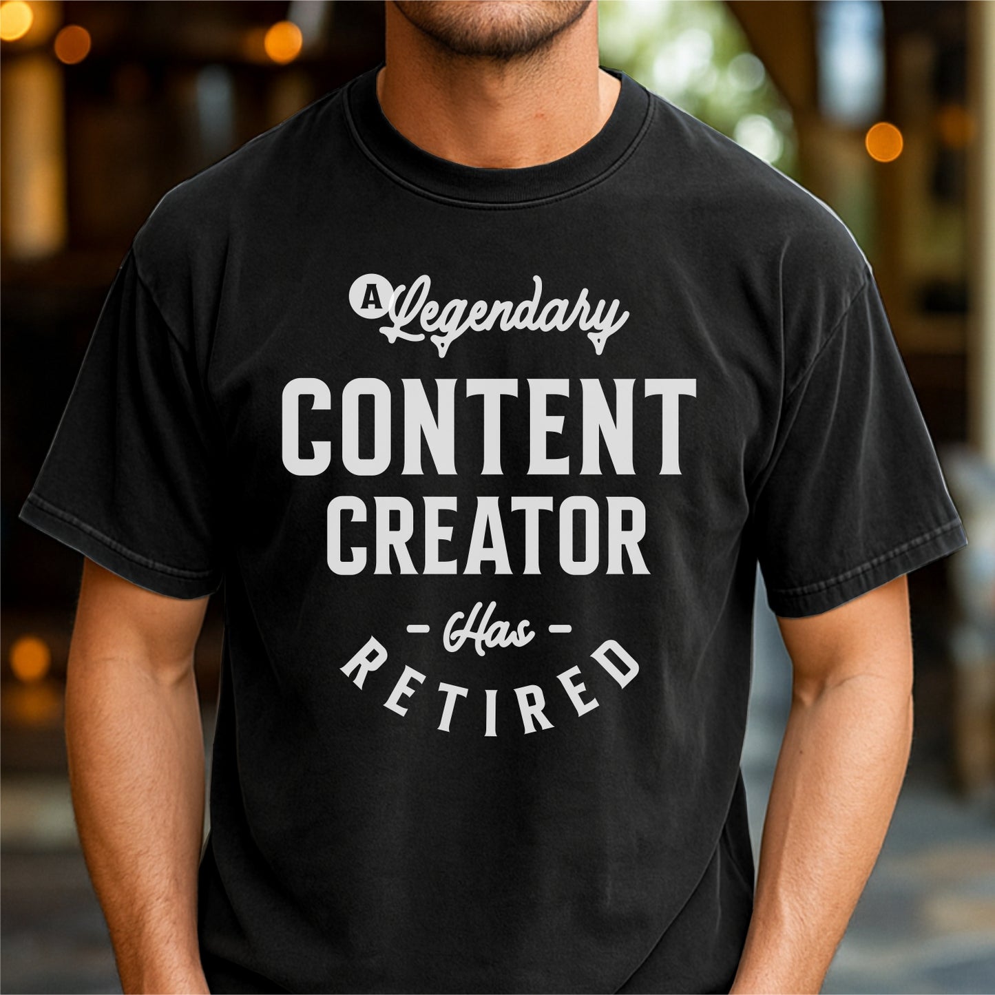 Retired Content Creator Legendary - Customizable unisex garment-dyed heavyweight t-shirt