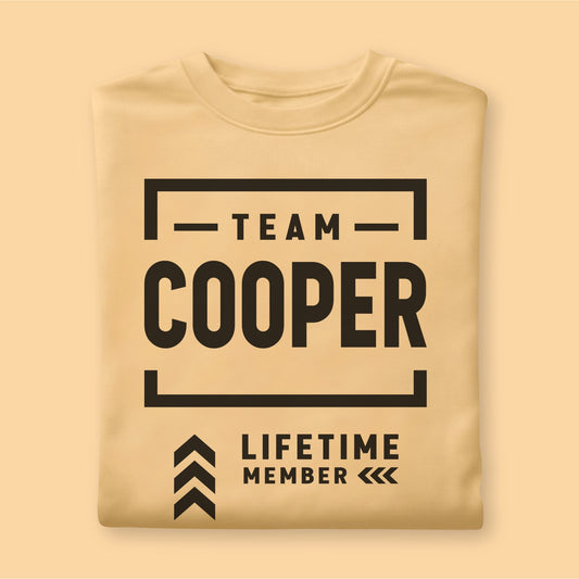 Custom Name - Team Cooper Lifetime Member unisex classic tee