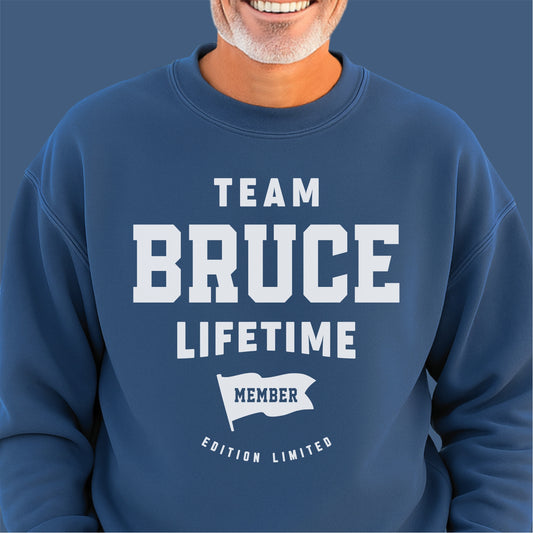 Team Bruce Lifetime Member Customizable Unisex garment-dyed sweatshirt
