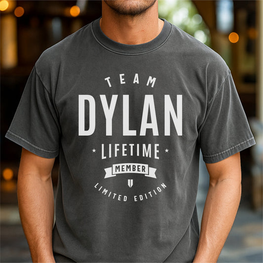 Team Dylan Lifetime Member Customizable Unisex garment-dyed heavyweight t-shirt