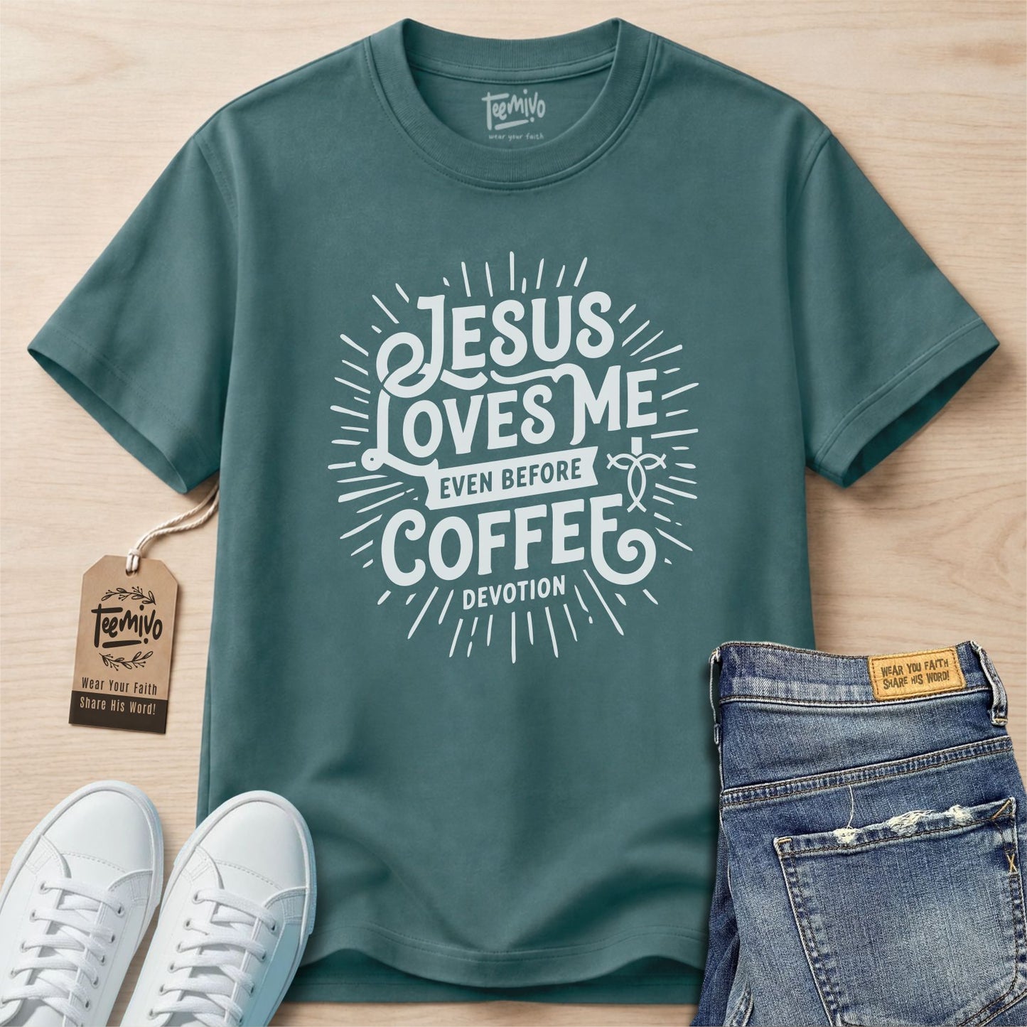 Jesus Loves Me Even Before Coffee T-Shirt
