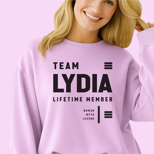 Team Lydia Lifetime Member Customizable unisex garment-dyed sweatshirt