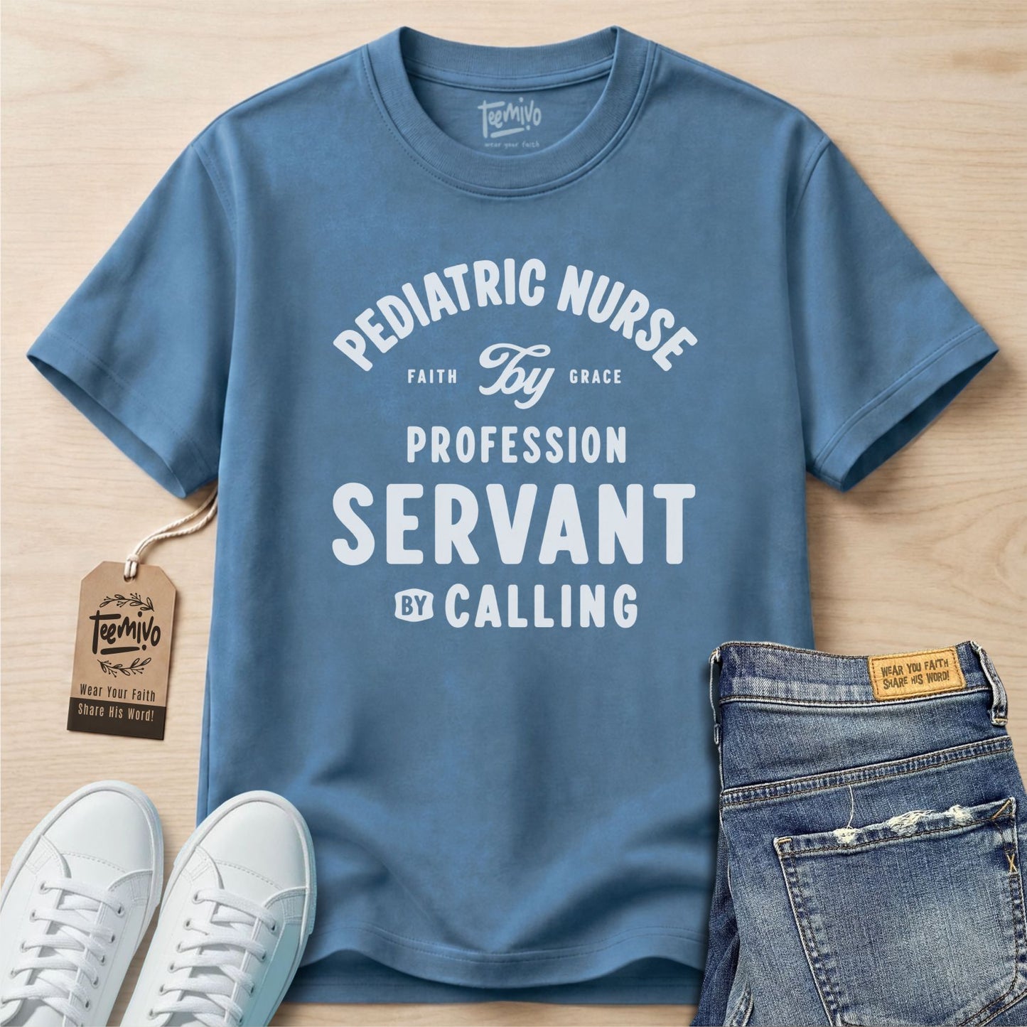 Pediatric Nurse by profession servant by calling | Faith in Work | Nurse T-shirt