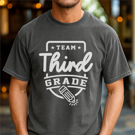 Team Third Grade - Customizable Unisex garment-dyed heavyweight t-shirt