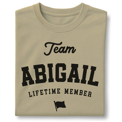 Team Abigail Lifetime Member Customizable Unisex garment-dyed heavyweight t-shirt