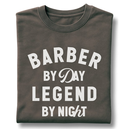 Barber By Day Legend By Night – Customizable unisex garment-dyed heavyweight t-shirt