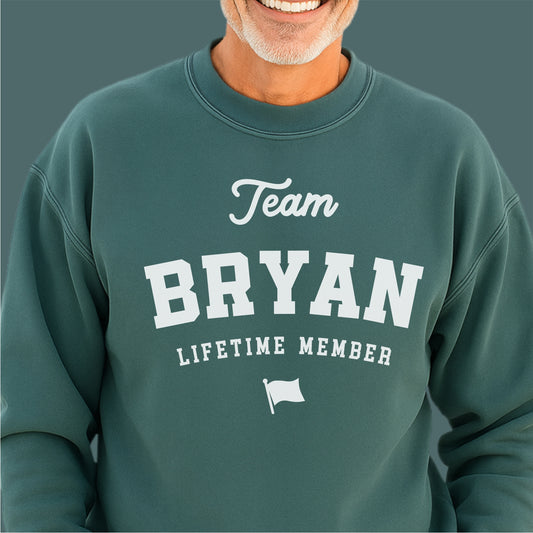 Team Bryan Lifetime Member Customizable Unisex garment-dyed sweatshirt