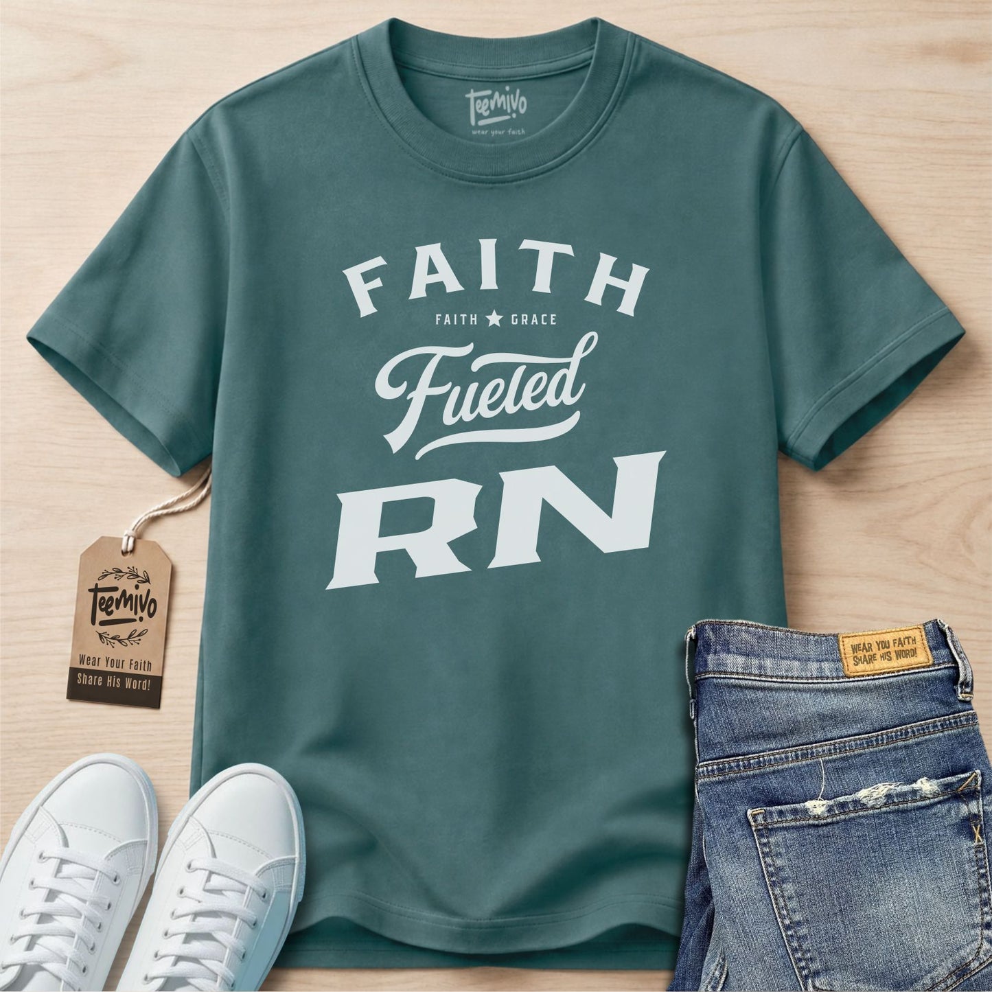 Faith Fueled RN | Faith in Work | Nurse T-shirt