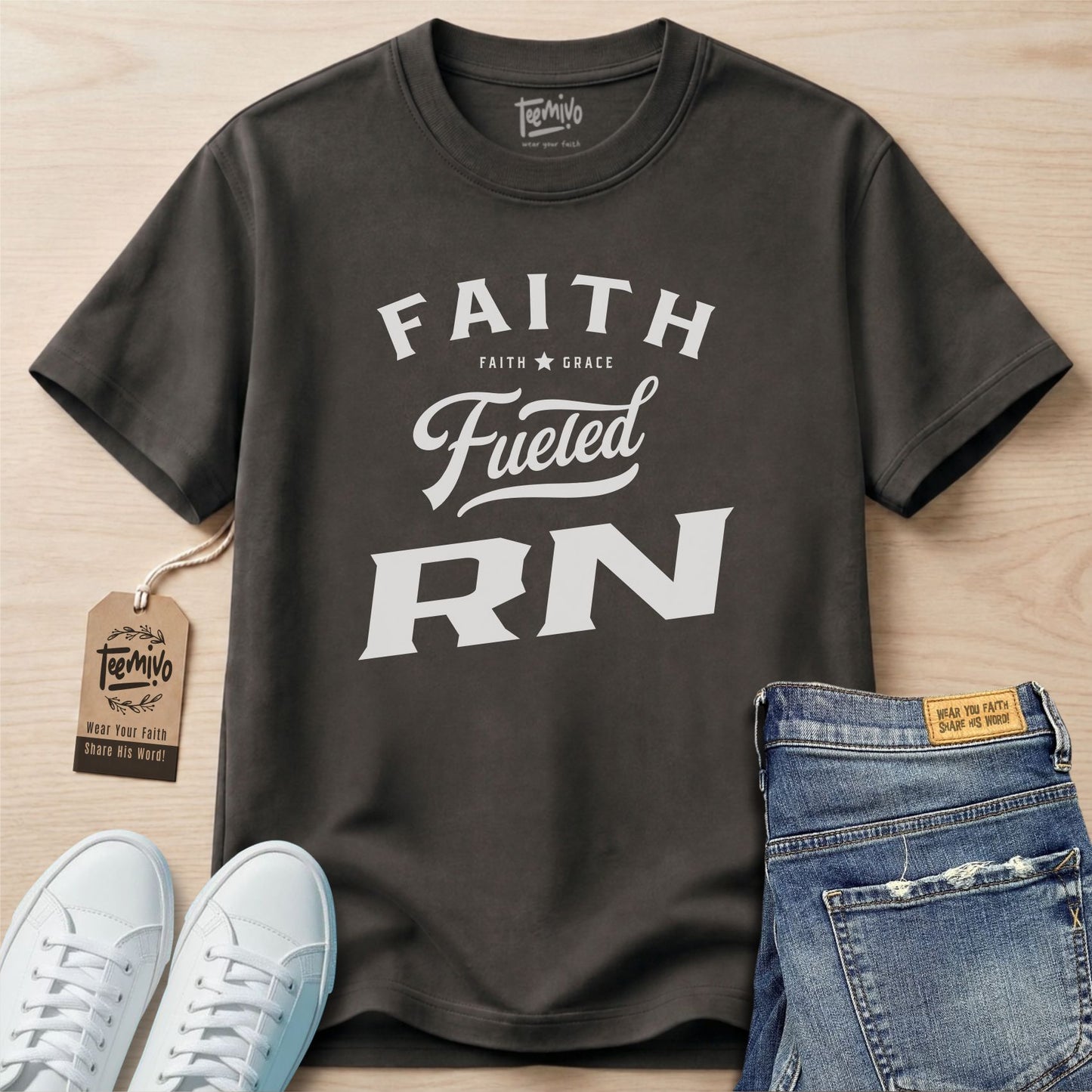 Faith Fueled RN | Faith in Work | Nurse T-shirt