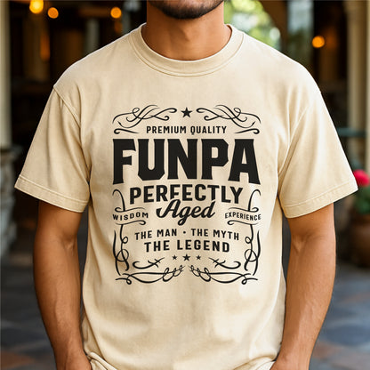 Funpa: The Man, The Myth, The Legend – Customizable Unisex garment-dyed heavyweight t-shirt