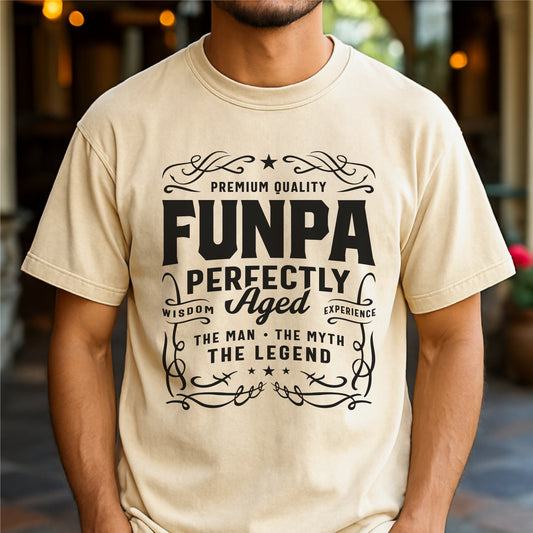 Funpa: The Man, The Myth, The Legend – Customizable Unisex garment-dyed heavyweight t-shirt