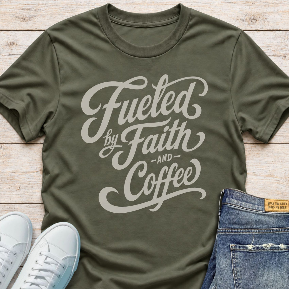 Fueled by Faith and Coffee T-Shirt