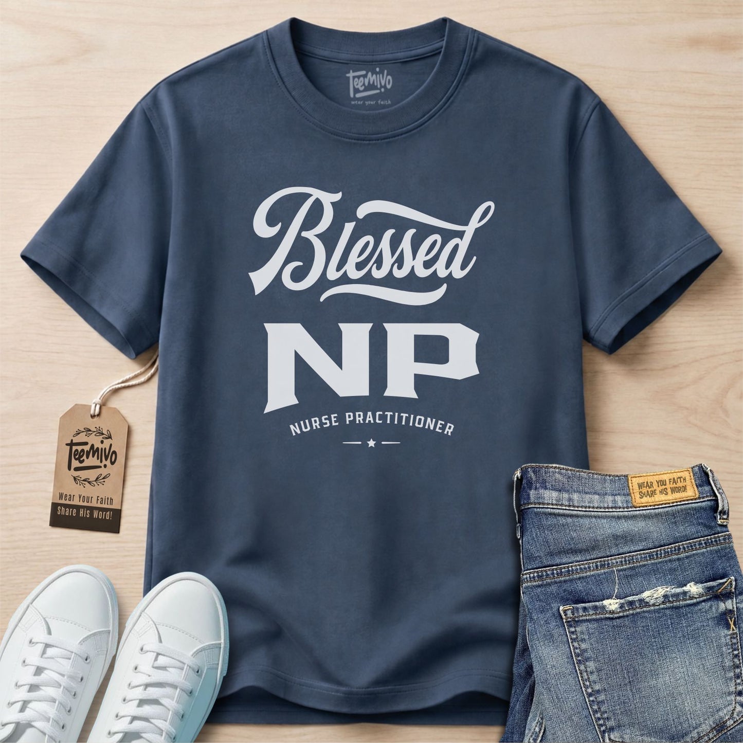 Blessed NP | Faith in Work | Nurse T-shirt