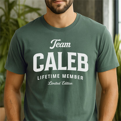 Team Caleb Lifetime Member Customizable Unisex garment-dyed heavyweight t-shirt