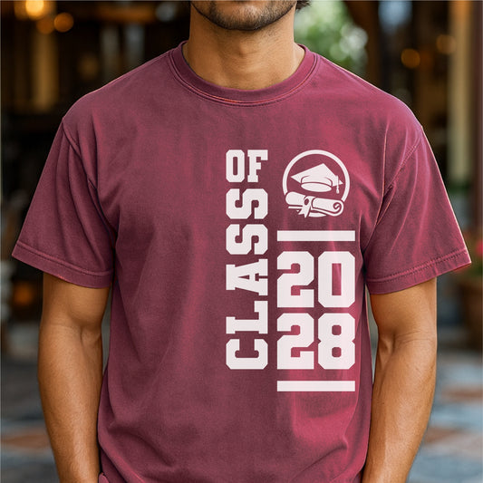 Class Of 2028 Graduation – Customizable Unisex garment-dyed heavyweight t-shirt