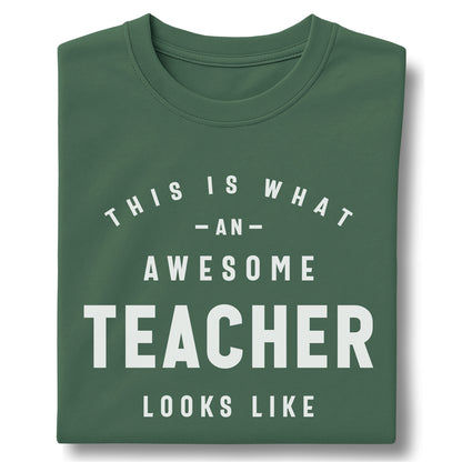This Is What an Awesome Teacher Looks Like - Customizable unisex garment-dyed heavyweight t-shirt