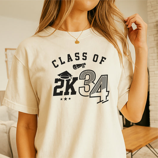 Class Of 2034 Graduation – Personalized  Unisex garment-dyed heavyweight t-shirt
